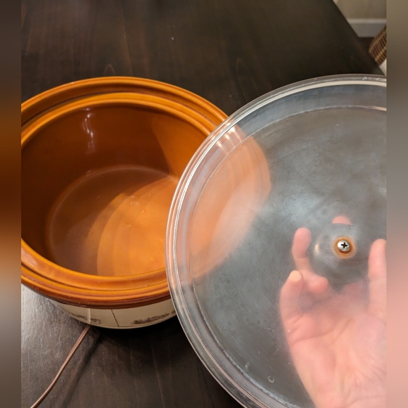 Rival 3350 5 Quart Crock Pot Slow Cooker Removable Stoneware w/ plastic lid - Picture 4 of 7